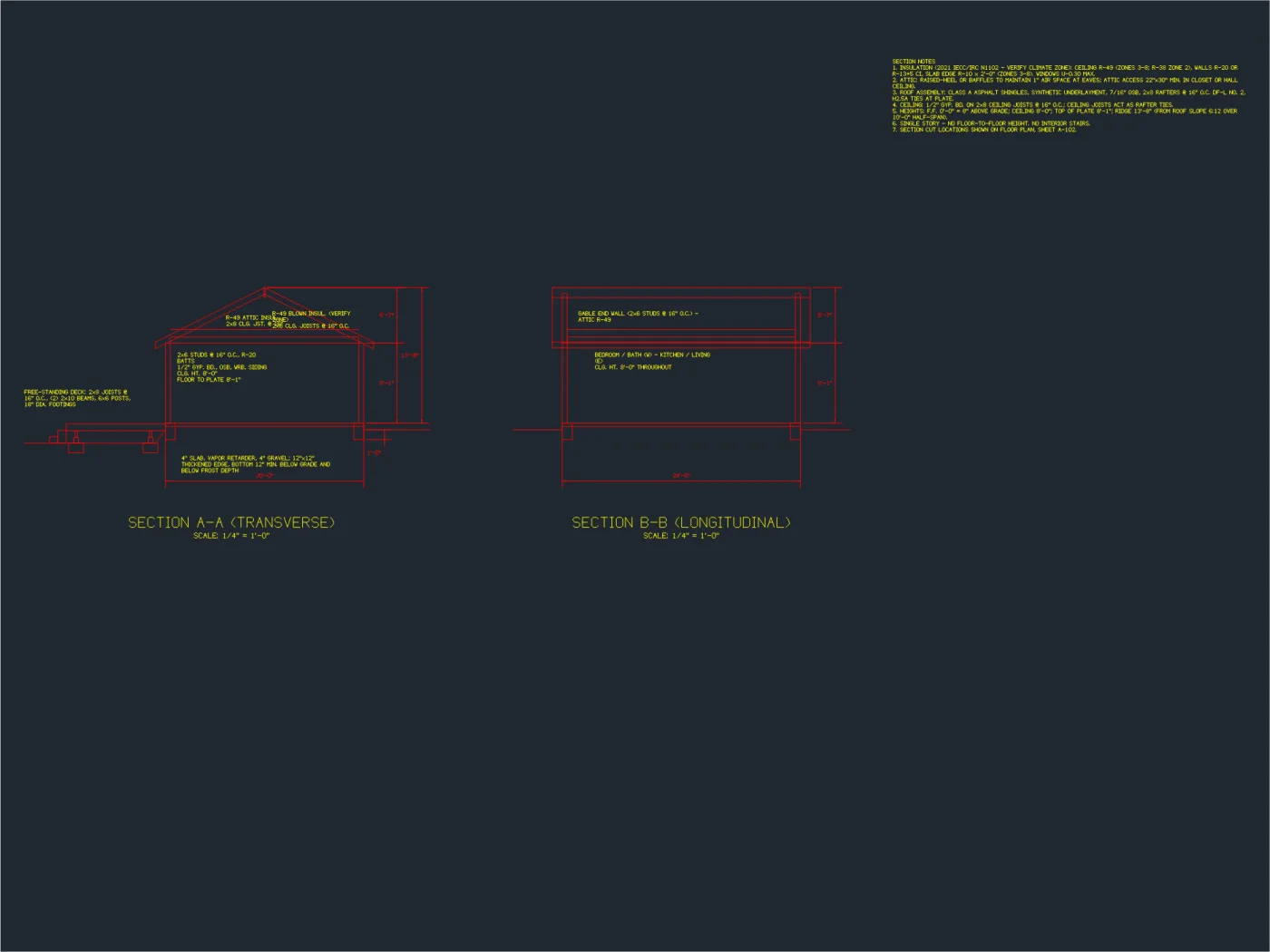 Sheet A-301 sections